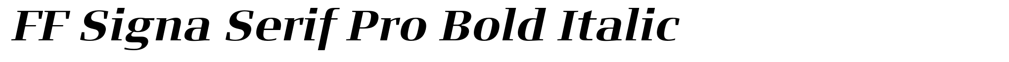FF Signa Serif Pro Bold Italic image